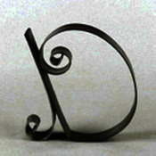 Metal Letter Cake Top - 5" Scroll - D