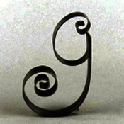 Metal Letter Cake Top - 5" Scroll - G