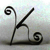 Metal Letter Cake Top - 5" Scroll - K
