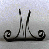 Metal Letter Cake Top - 5" Scroll - M