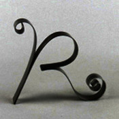Metal Letter Cake Top - 5" Scroll - R