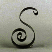 Metal Letter Cake Top - 5" Scroll - S