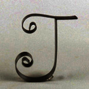 Metal Letter Cake Top - 5" Scroll - T