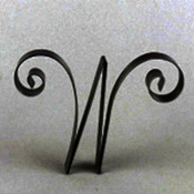 Metal Letter Cake Top - 5" Scroll - W
