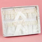 Ivory Heart Keep/Throw Garter Set