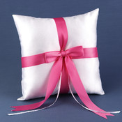 White Customized with Color Ring Pillow
