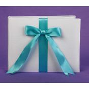 White Customized with Color Guest Book