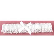 White Ribbon &amp; Lace Garter