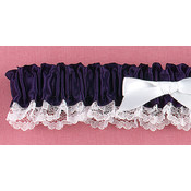 Grape Ribbon &amp; Lace Garter