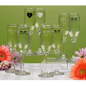 Maid of Honor/Best Man Flutes w/Tie