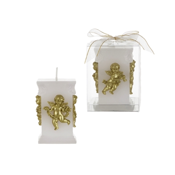Wholesale Angel On Square Pillar Candle - White(48x.47)