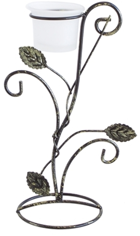 Wholesale Votive Metal Leaf Candle Holder - Bronze(48x.41)