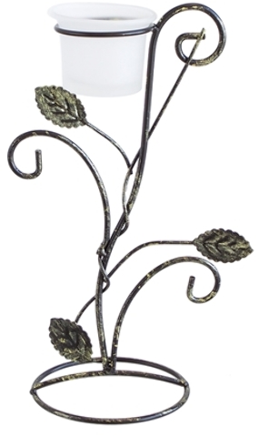 Votive Metal Leaf Candle Holders - Bronze