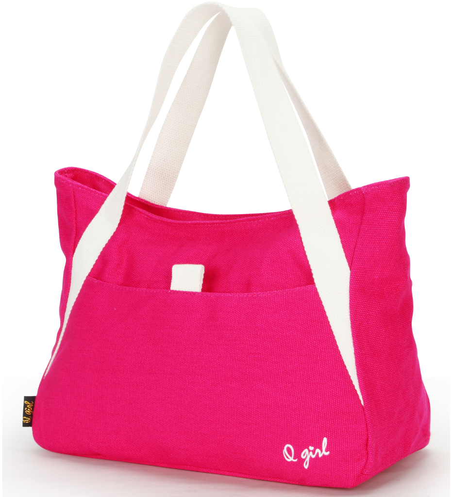 small pink tote bag