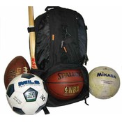 Bat Backpack with Zippered Bottom  22"x14"x5.5" Black