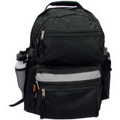 19'' Large Backpack School Bag w/Bottle - Black