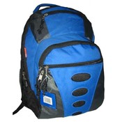 600D Polyester Backpack 16.5"x11.5"x6.5",Royal Blue/Gray