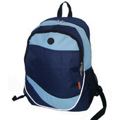18" Multi Pocket Backpack - Navy/Light Blue