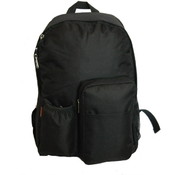 17" Backpack w/water bottler holder, 17"x12.5"x5.5" Black.
