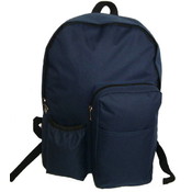 17" Backpack w/water bottler holder, 17"x12.5"x5.5" Navy.
