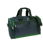 600D Poly 17" Duffel Bag - Black/Dark Green