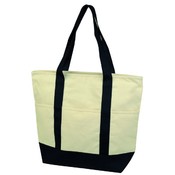 12 oz Cotton Deluxe Zipper Canvas Shopping Tote Ba