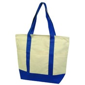 12 oz Cotton Deluxe Zipper Canvas Shopping Tote Ba