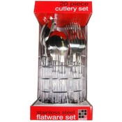20 Piece Flatware Set W/Caddy Clear