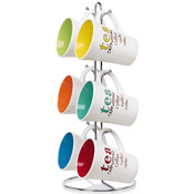 6/ Pieces Mug W/Stand Tea