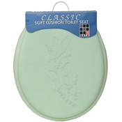 Toilet Seat Soft With Embroidery -  Light Green