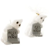 Candle- Ghost Holding Onto a Tombstone