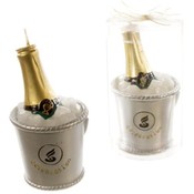 Champagne Bottle in Ice Bucket Candle