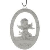 Angel Sitting on Balcony Playing Violin Wall Decor