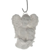 Angel Reading to a Baby Angel Wall Plaque - White