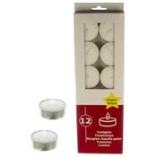 12 Pack Unscented Tea Light Candles in a Box