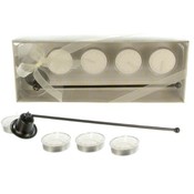 4 Pk Unscented Tea Light Candles w/ Snuffer