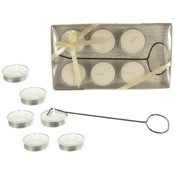 6 Pk Unscented Tea Light Candles w/ Wick Picker