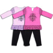 Infant Girl's Knit Top With Legging Set
