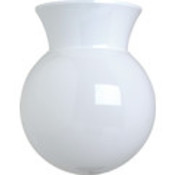 Exterior Globe Ceiling Fixture, White