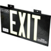 Glo Brite Single-Sided Exit Sign - Black