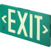 Glo Brite Single Sided Exit Sign - Green