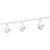 4' 3-Light Gimbal Ring Tracklight, White