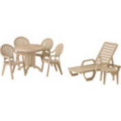 Siena 38" Round Folding Table" " -