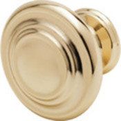 1-1/4" Decorative Cabinet Knob-Brass