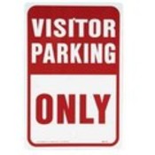 Aluminum "Visitor Parking Only" Sign