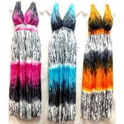Women's Patterned Maxi Dress- Assorted Colors