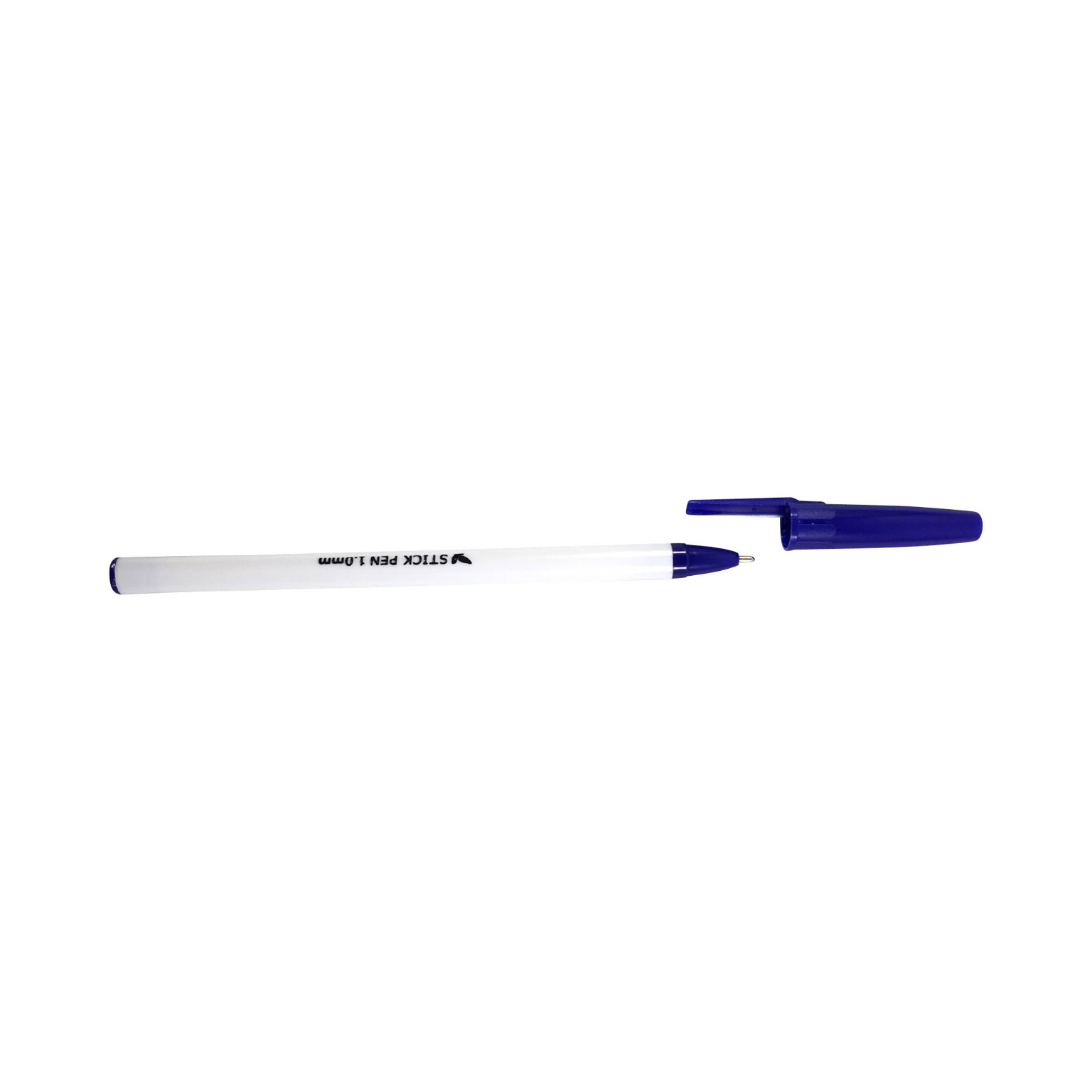 Wholesale 12 Pack Stick Ball Point Pen- Blue(144xalt=