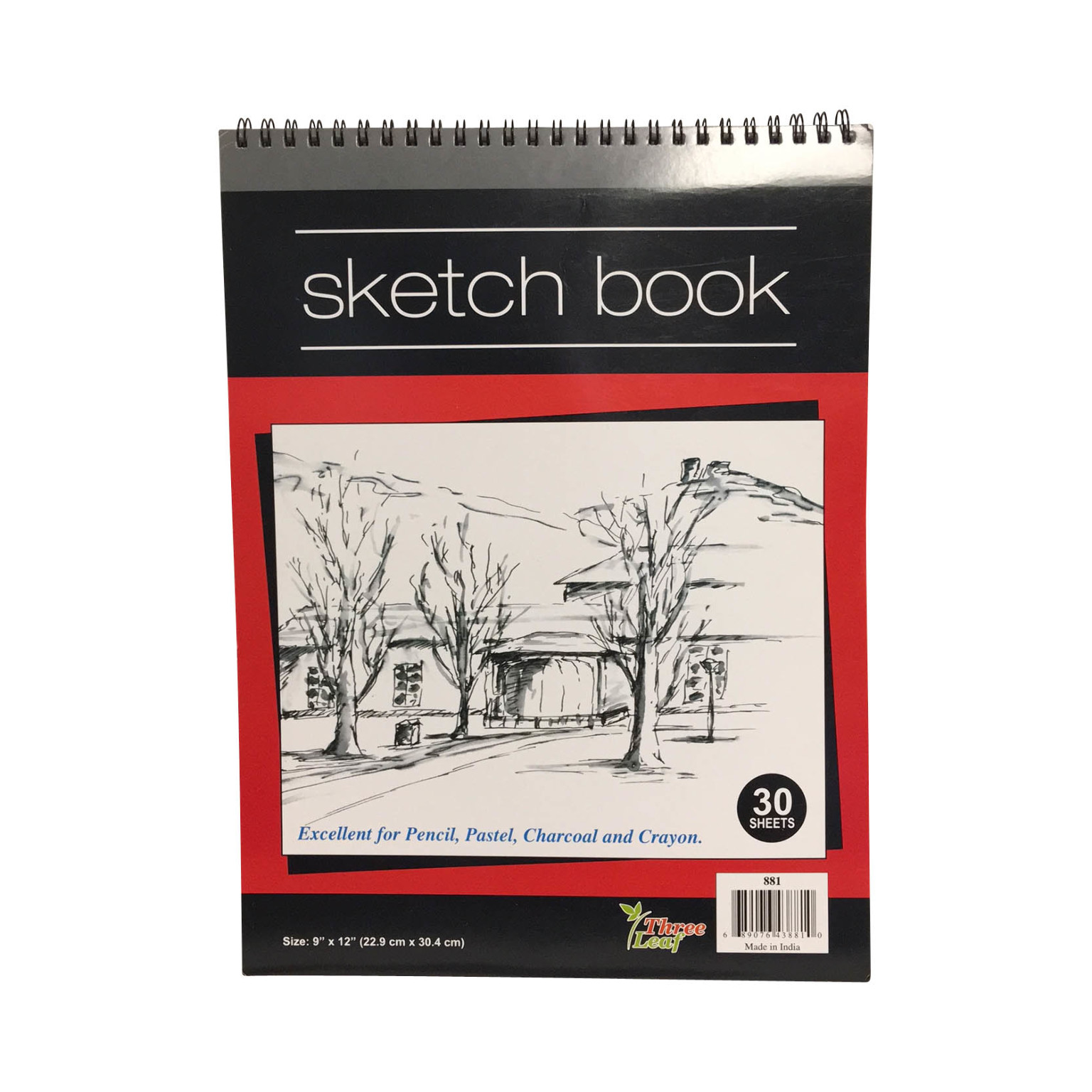 Wholesale Spiral Sketch Book 30 Sheets 9" X 12" (SKU 1892881