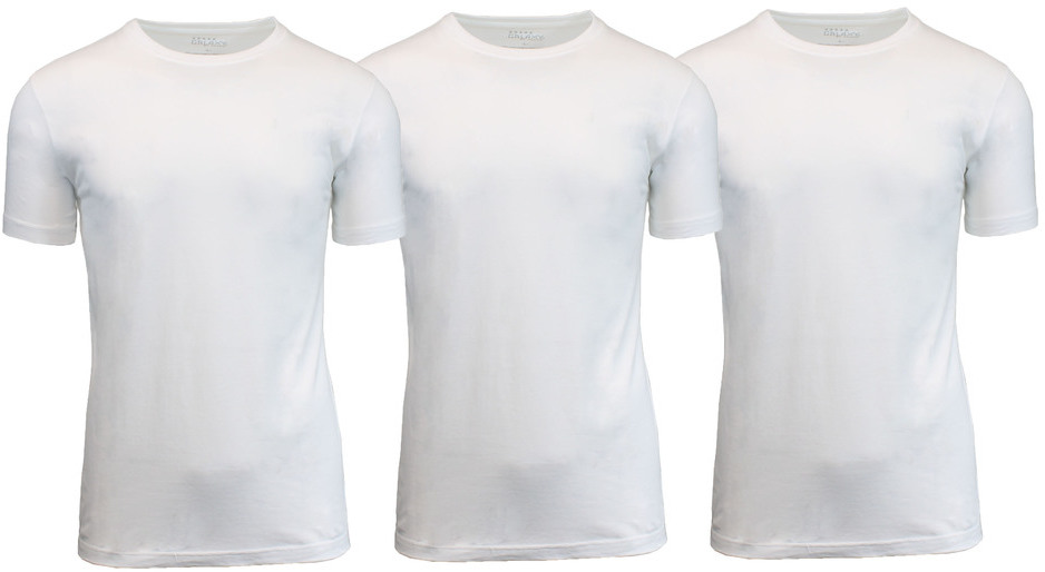Wholesale Galaxy Men's Crew Neck Undershirts White, XL, 3 Pack