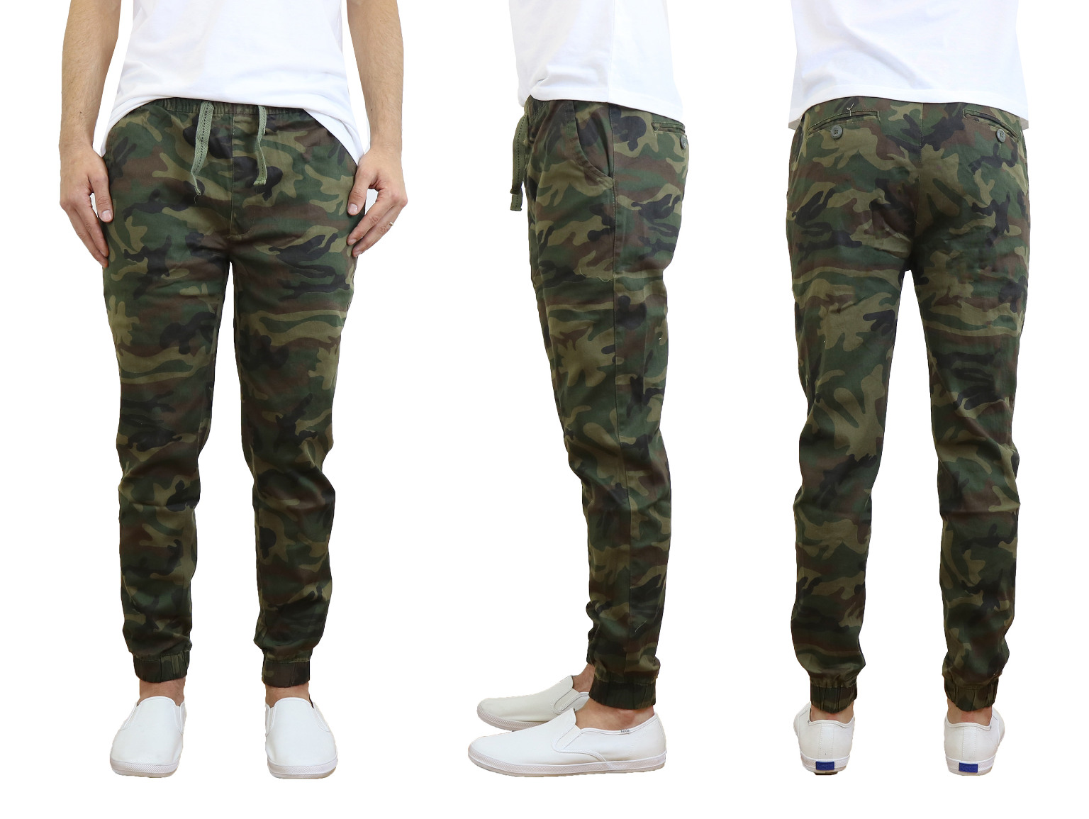 camo twill joggers